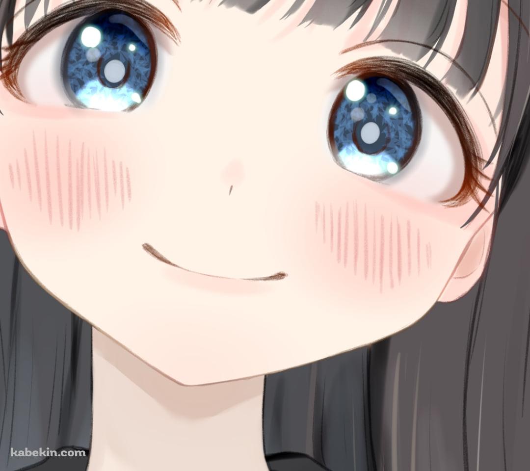 クリクリした青い瞳の可愛い明日小路 / 明日ちゃんのセーラー服のAndroidの壁紙(1080px x 960px) スマホ用