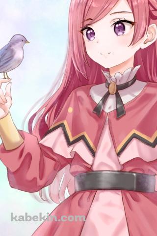 手にとまった鳥を愛でるプライド・ロイヤル・アイビー / 悲劇の元凶となる最強外道ラスボス女王は民の為に尽くします。のAndroidの壁紙(320px x 480px) スマホ用