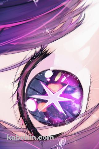 星野アイの目に映る星野ルビーと星野アクア / 推しの子のAndroidの壁紙(320px x 480px) スマホ用