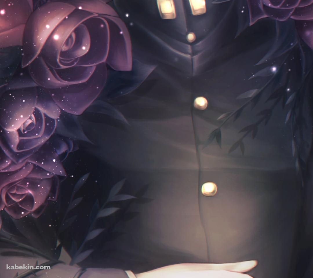 赤い薔薇と花京院典明 / ジョジョの奇妙な冒険のAndroidの壁紙(1080px x 960px) スマホ用