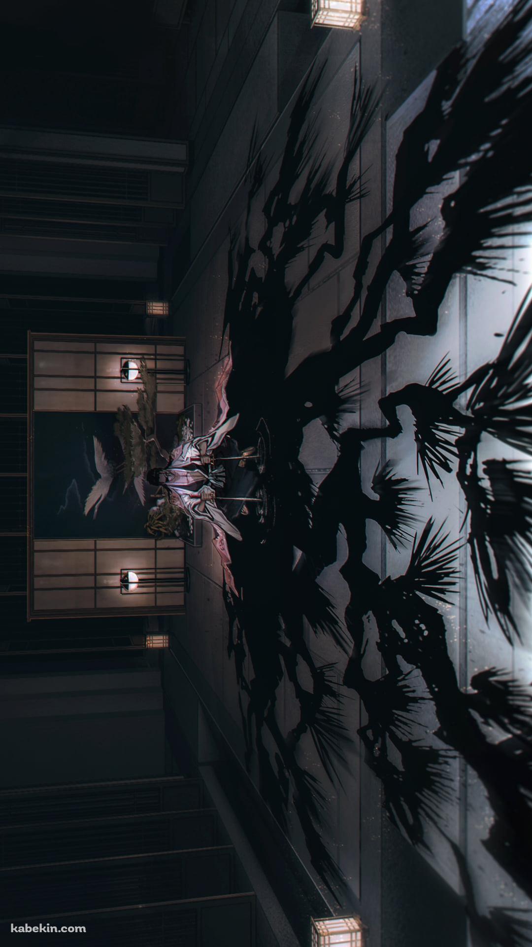 床に2本の刀をさす京楽春水 / 卍解 / 斬魄刀・花天狂骨 / BLEACHのAndroidの壁紙(1080px x 1920px) スマホ用