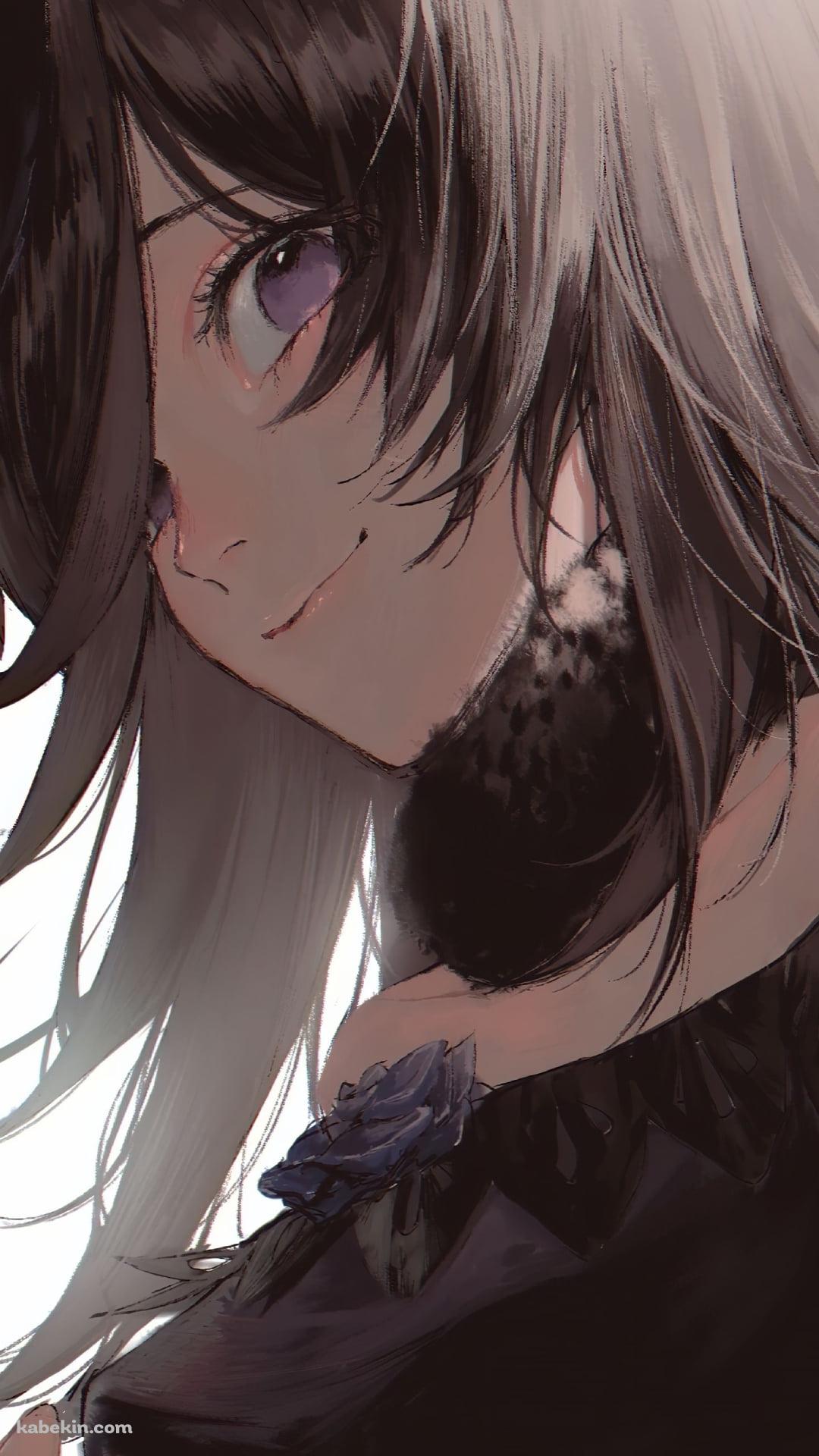こちらに微笑む紫の瞳のライスシャワー / ウマ娘プリティーダービーのAndroidの壁紙(1080px x 1920px) スマホ用
