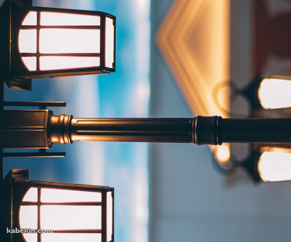 夜、光る街灯のAndroidの壁紙(960px x 800px) スマホ用