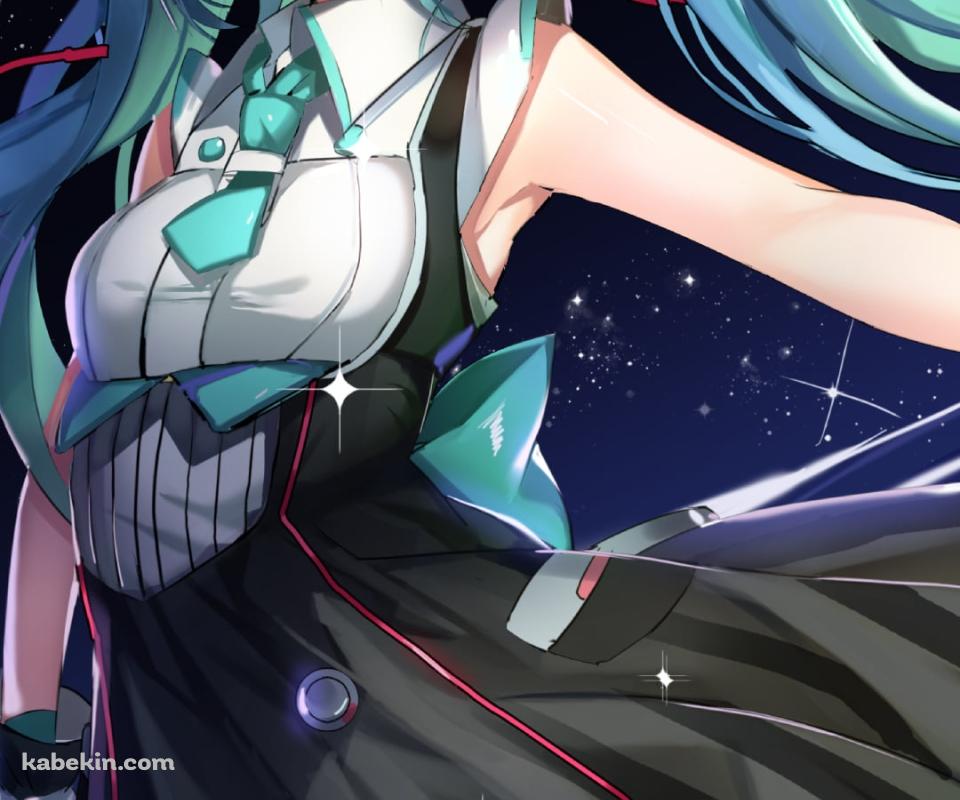 宇宙と初音ミク / ボカロ / ボーカロイドのAndroidの壁紙(960px x 800px) スマホ用