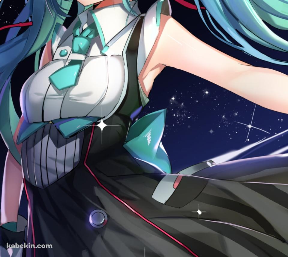 宇宙と初音ミク / ボカロ / ボーカロイドのAndroidの壁紙(960px x 854px) スマホ用
