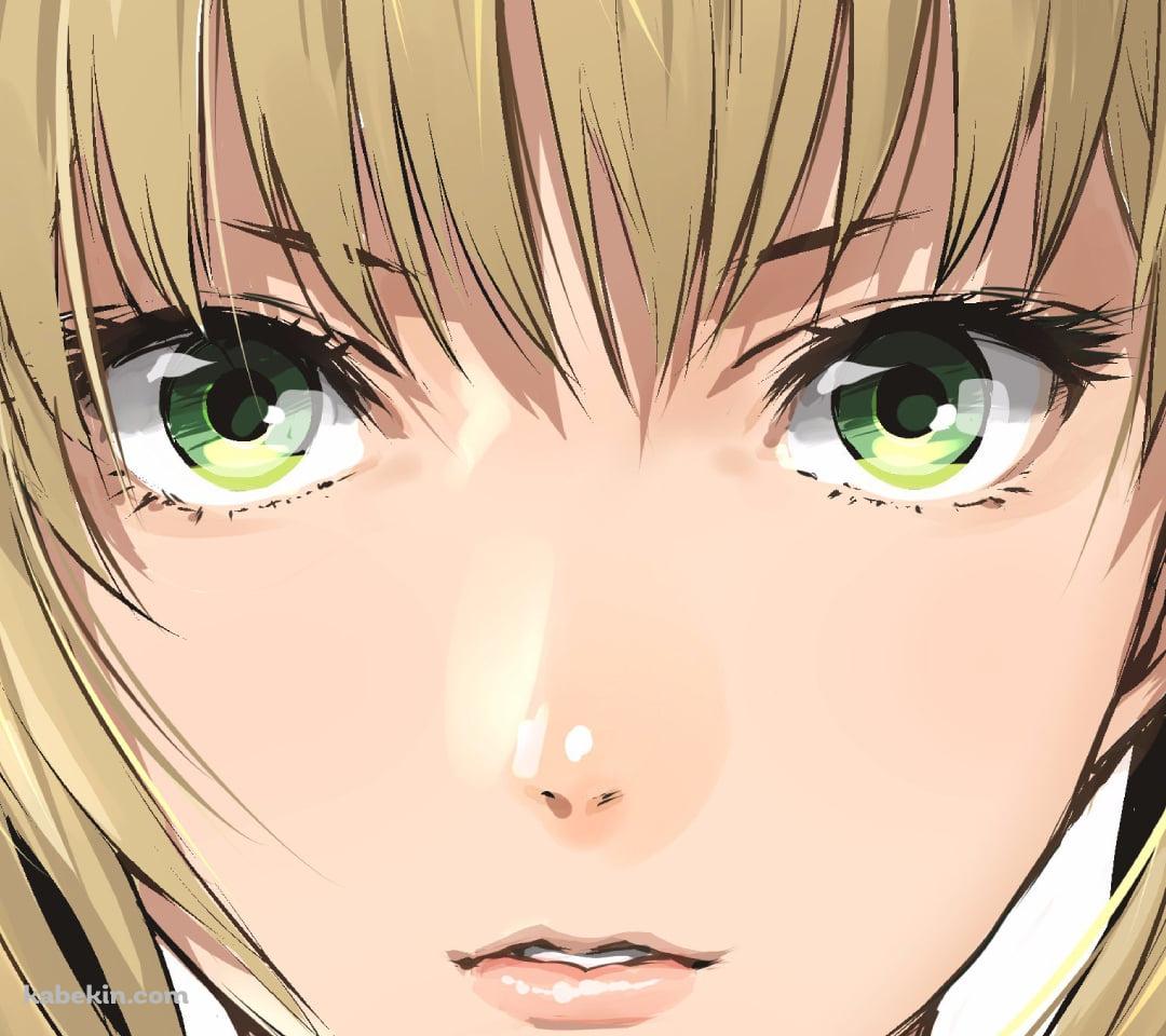 緑の瞳のセイバー / 顔のアップ / アルトリア・ペンドラゴン / ブロンド / FateのAndroidの壁紙(1080px x 960px) スマホ用