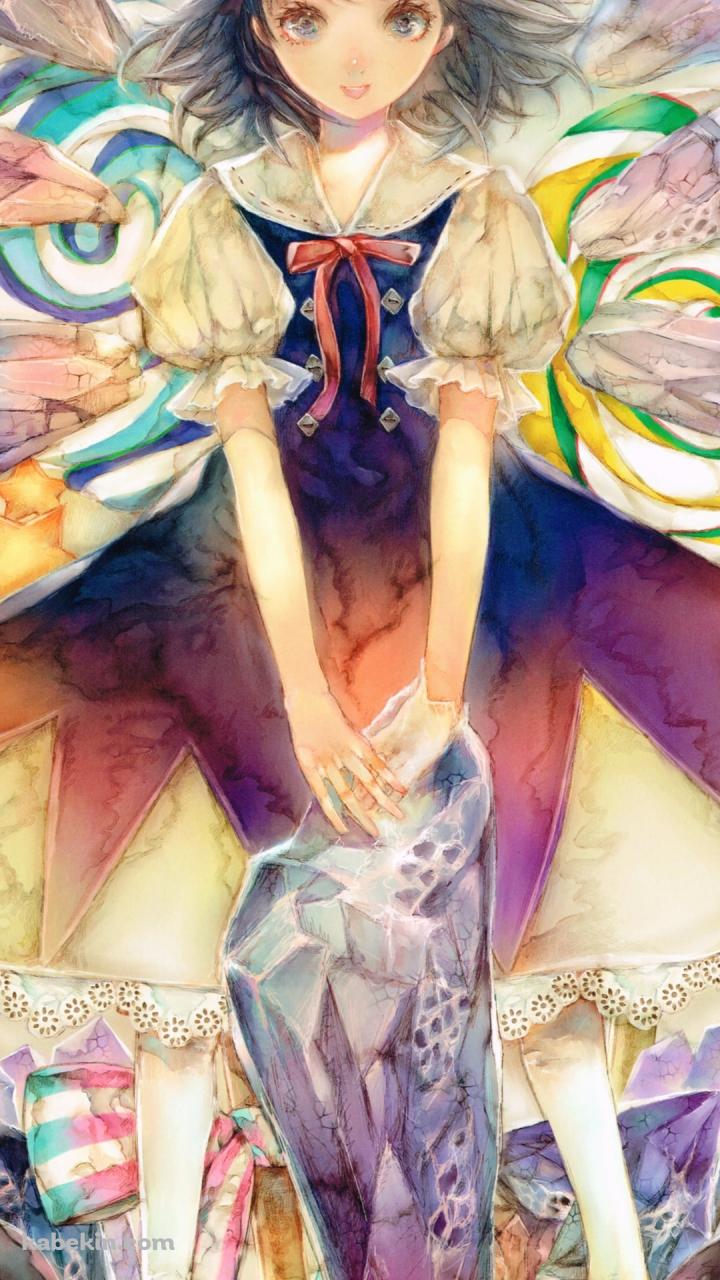 淡い色調で描かれたチルノ / 手書き / 東方のAndroidの壁紙(720px x 1280px) スマホ用