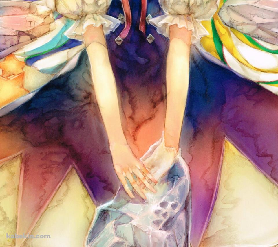 淡い色調で描かれたチルノ / 手書き / 東方のAndroidの壁紙(960px x 854px) スマホ用