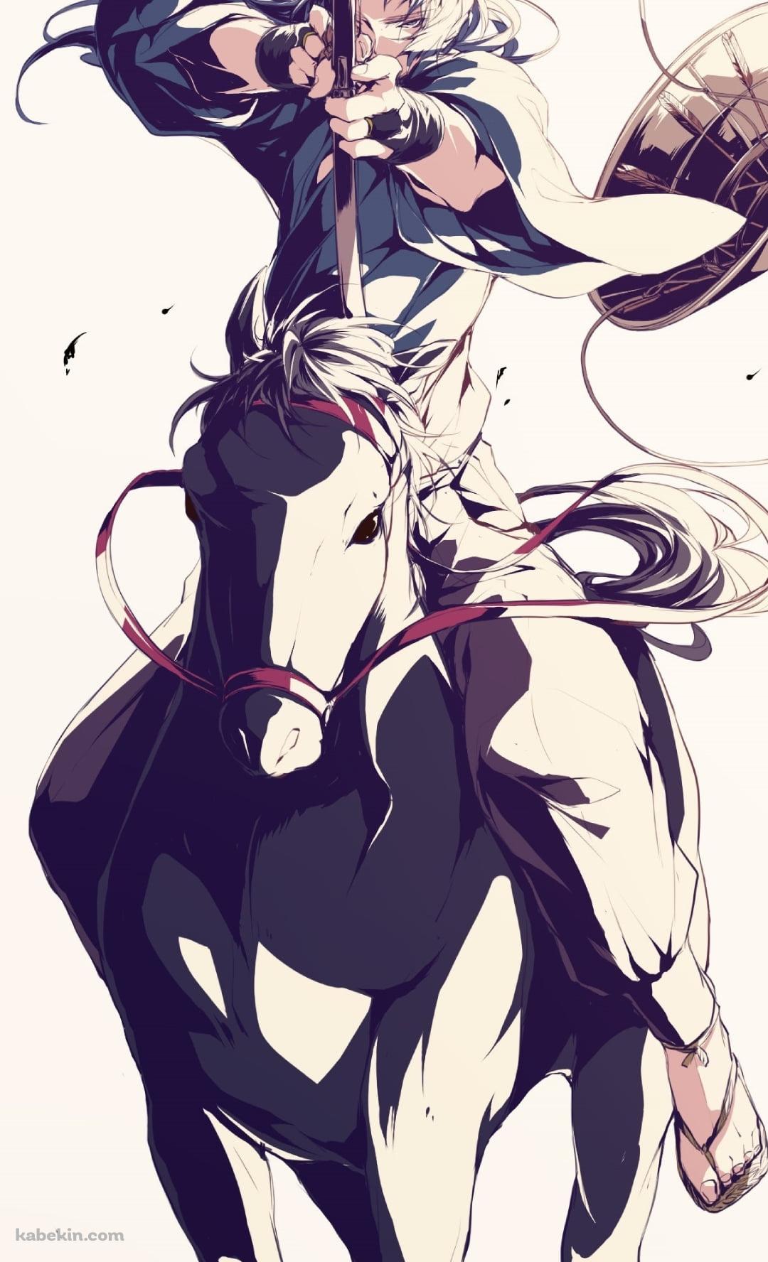 馬上から弓を射る久々知兵助(くくちへいすけ) / 忍たま乱太郎のAndroidの壁紙(1080px x 1776px) スマホ用
