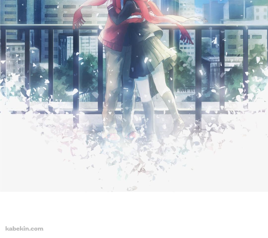 抱き合う楯山文乃と如月シンタロー / 入道雲 / メカクシティアクターズのAndroidの壁紙(1080px x 960px) スマホ用