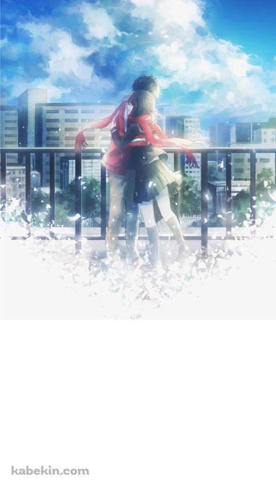 抱き合う楯山文乃と如月シンタロー / 入道雲 / メカクシティアクターズのAndroidの壁紙(540px x 960px) スマホ用