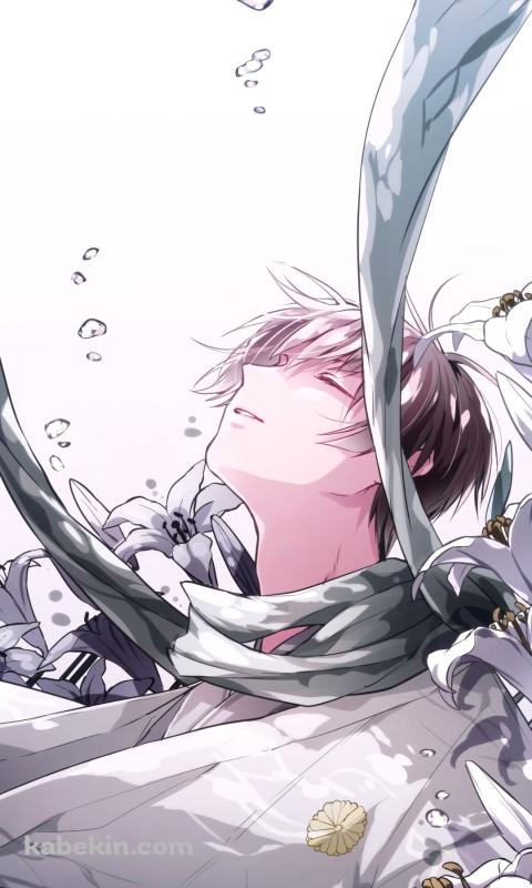 水の中に沈む本田菊 / ヘタリア Axis PowersのAndroidの壁紙(480px x 800px) スマホ用