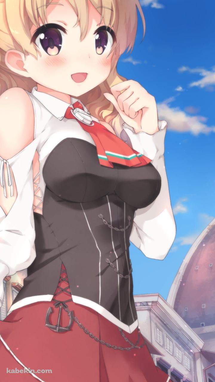 スカートの裾を持つザラ / 艦これ / 艦隊これくしょんのAndroidの壁紙(720px x 1280px) スマホ用