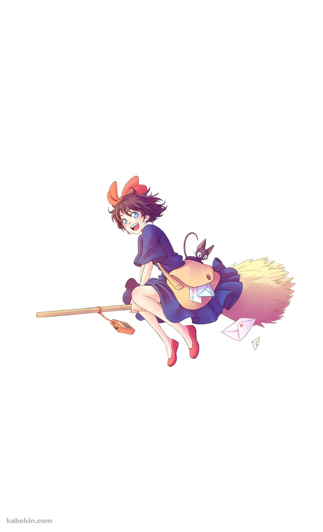手紙を配達するキキとジジ / 魔女の宅急便のAndroidの壁紙(1080px x 1776px) スマホ用