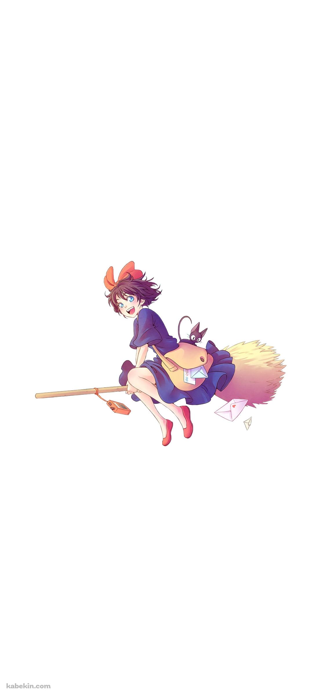 手紙を配達するキキとジジ / 魔女の宅急便のAndroidの壁紙(1080px x 2400px) スマホ用