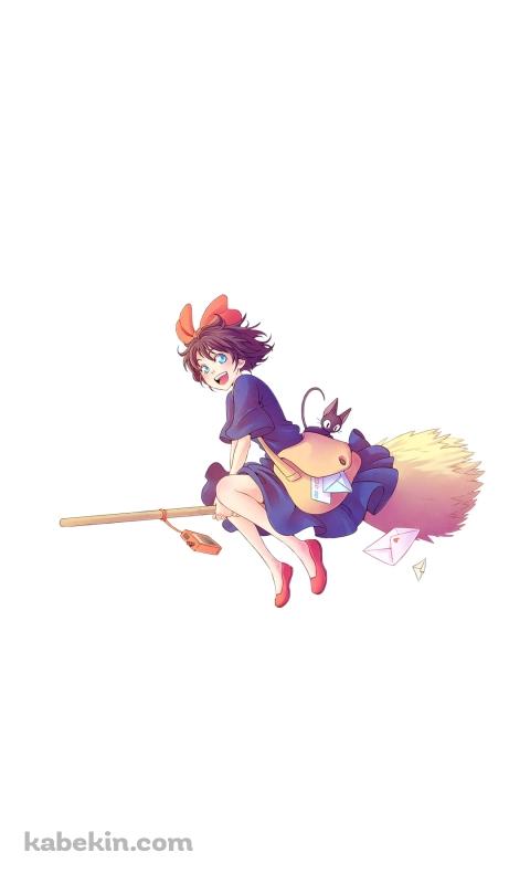 手紙を配達するキキとジジ / 魔女の宅急便のAndroidの壁紙(480px x 800px) スマホ用