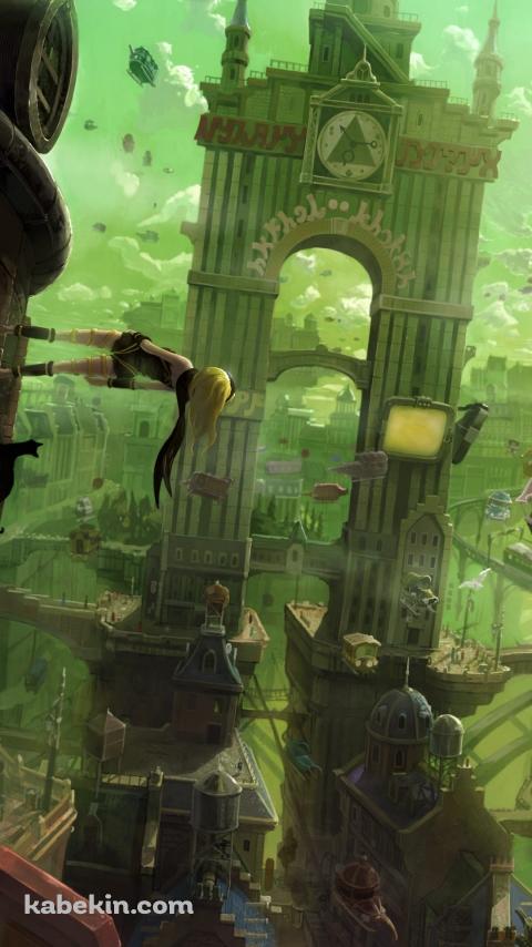 壁面に立つグラビティ・キトゥン / GRAVITYDAZEのAndroidの壁紙(480px x 854px) スマホ用