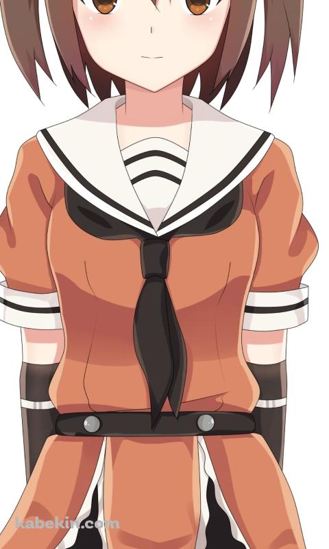 直立する川内 / 艦隊これくしょんのAndroidの壁紙(480px x 800px) スマホ用