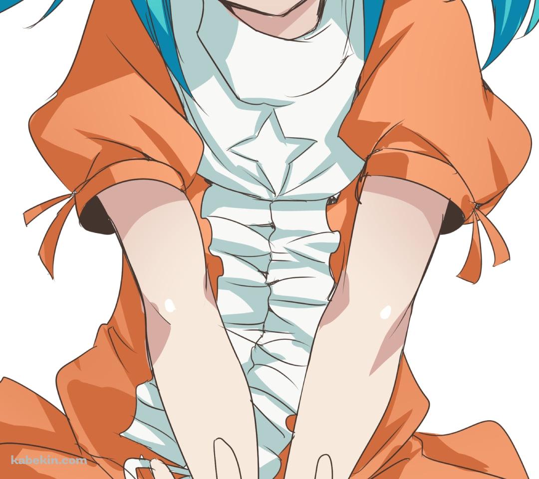 Wピースする斧乃木余接(おののき よつぎ) / 偽物語 / シャフトのAndroidの壁紙(1080px x 960px) スマホ用
