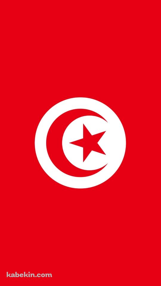 チュニジアの国旗 / Tunisia flagのAndroidの壁紙(540px x 960px) スマホ用