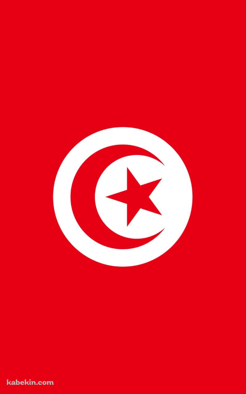 チュニジアの国旗 / Tunisia flagのAndroidの壁紙(800px x 1280px) スマホ用