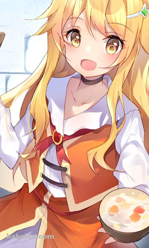 シチューを作るエミリー・ブラウン / レベル1だけどユニークスキルで最強ですのAndroidの壁紙(480px x 800px) スマホ用