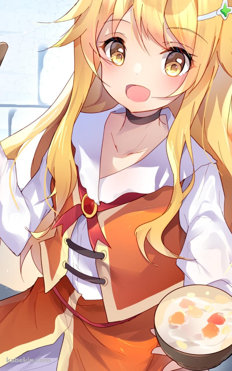 シチューを作るエミリー・ブラウン / レベル1だけどユニークスキルで最強ですのAndroidの壁紙(800px x 1280px) スマホ用