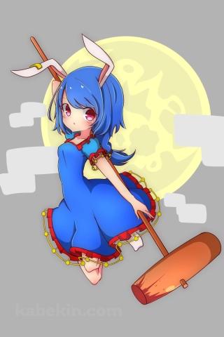 木槌を持つ清蘭 / 東方紺珠伝のAndroidの壁紙(320px x 480px) スマホ用