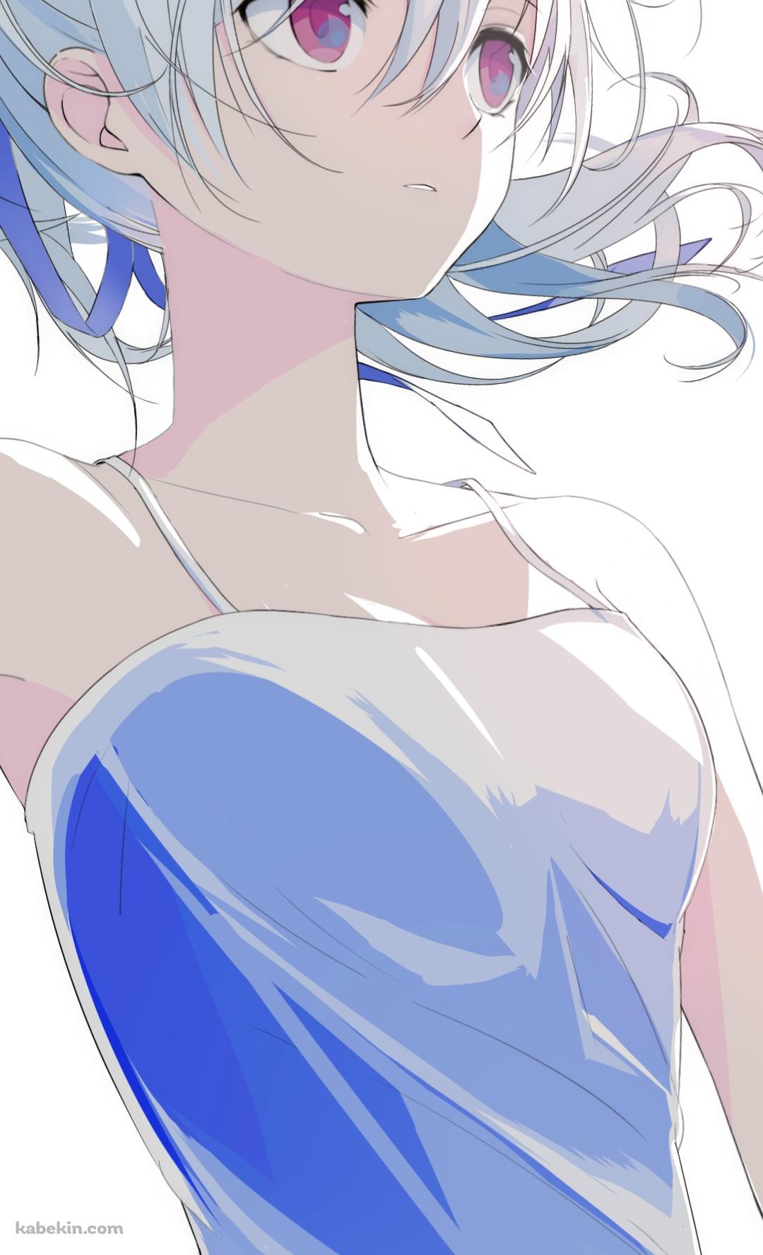 白いドレスを着た銀 / 黒の契約者のAndroidの壁紙(1080px x 1776px) スマホ用