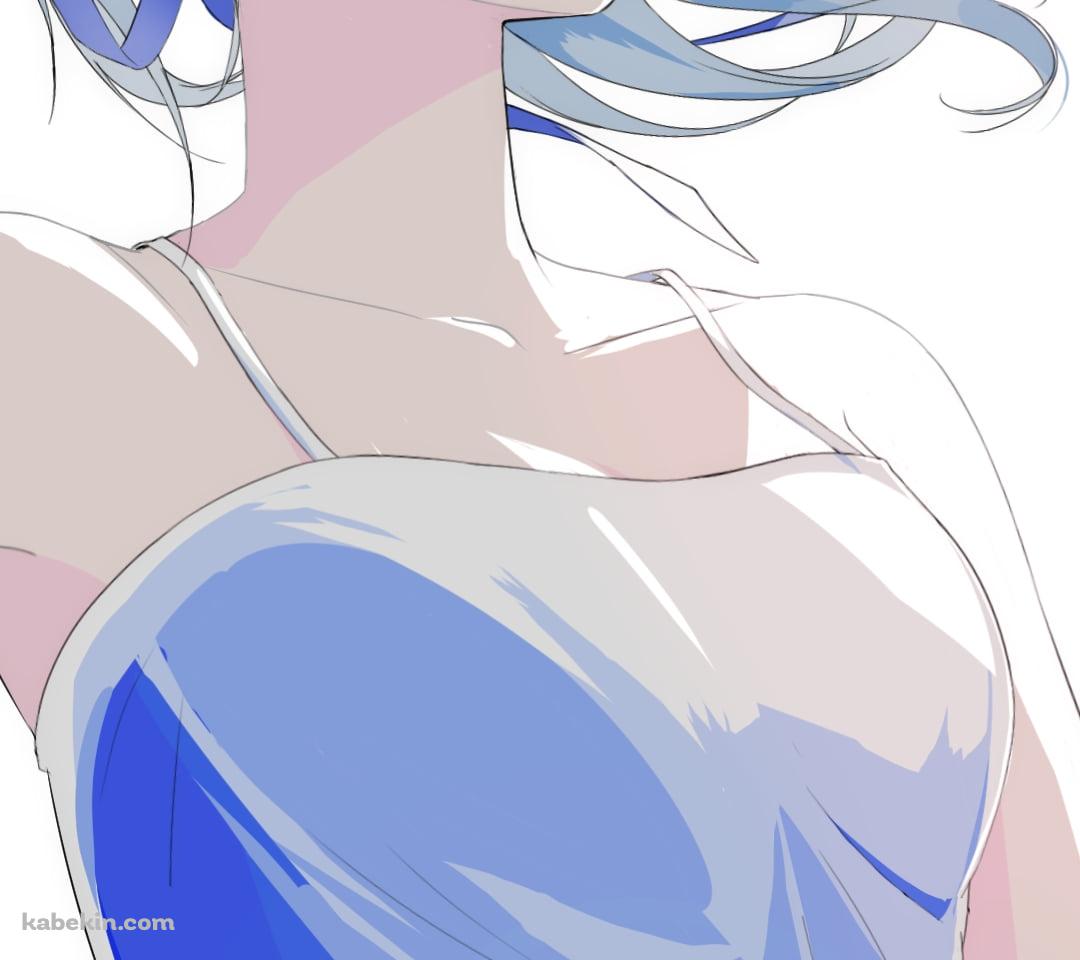 白いドレスを着た銀 / 黒の契約者のAndroidの壁紙(1080px x 960px) スマホ用