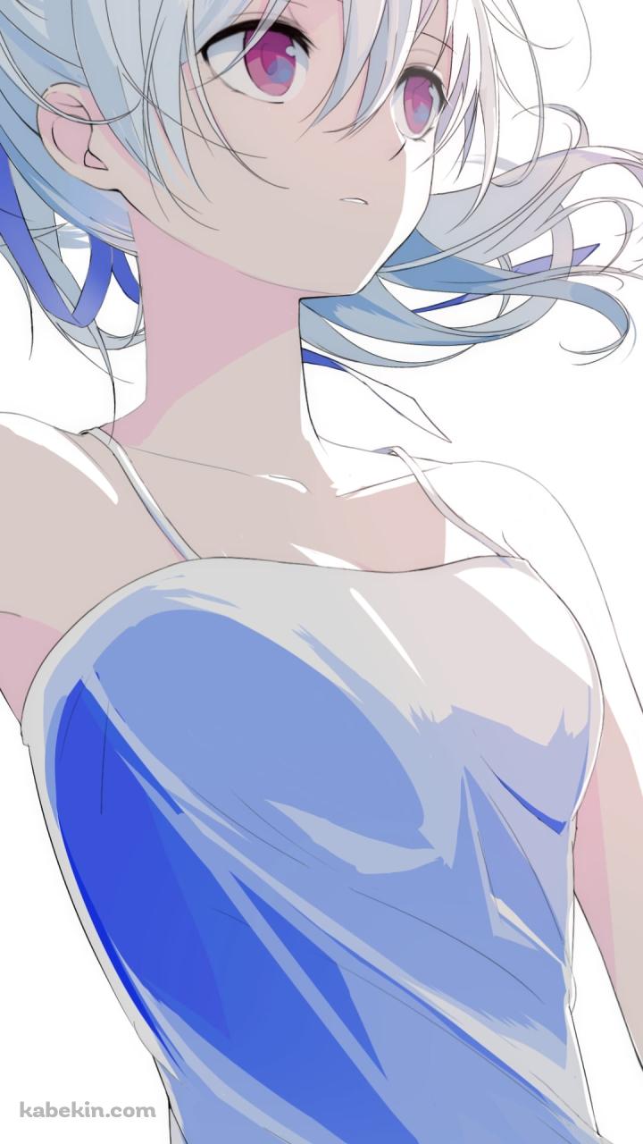 白いドレスを着た銀 / 黒の契約者のAndroidの壁紙(720px x 1280px) スマホ用