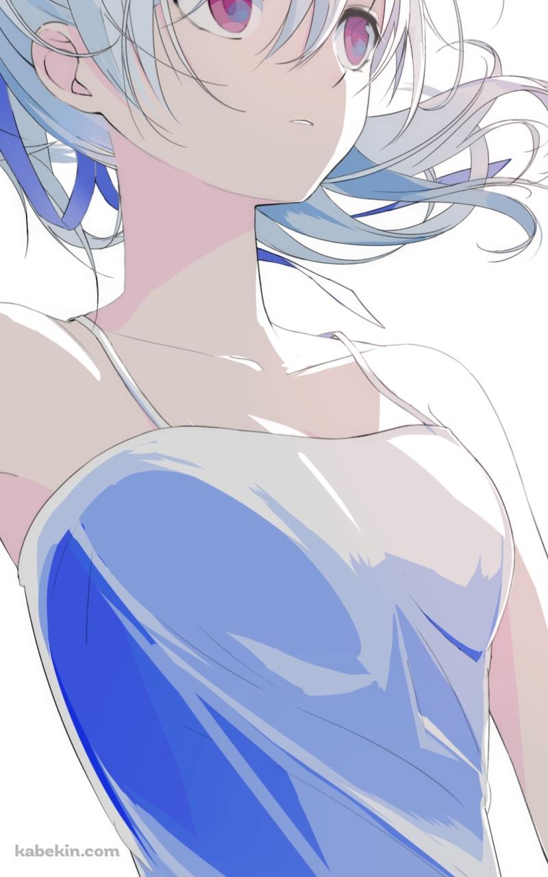 白いドレスを着た銀 / 黒の契約者のAndroidの壁紙(800px x 1280px) スマホ用