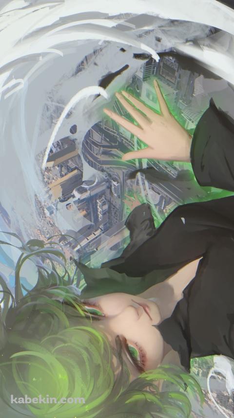 竜巻を纏うかっこいいタツマキ / ワンパンマンのAndroidの壁紙(480px x 854px) スマホ用