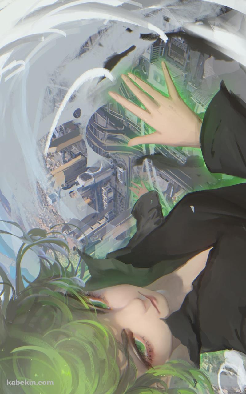 竜巻を纏うかっこいいタツマキ / ワンパンマンのAndroidの壁紙(800px x 1280px) スマホ用