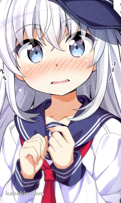 ピクッとしている響 / 艦隊これくしょんのAndroidの壁紙(480px x 800px) スマホ用
