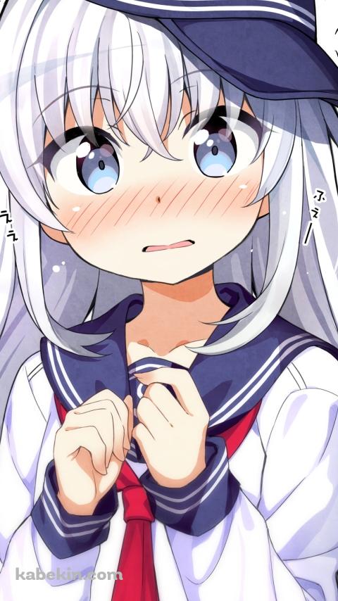 ピクッとしている響 / 艦隊これくしょんのAndroidの壁紙(480px x 854px) スマホ用