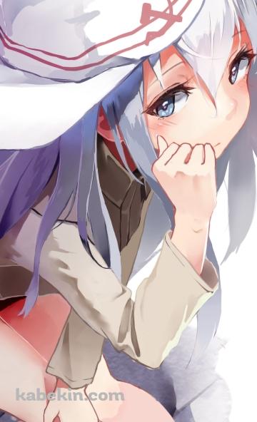 白い階段に座る響 / 艦隊これくしょんのAndroidの壁紙(360px x 592px) スマホ用