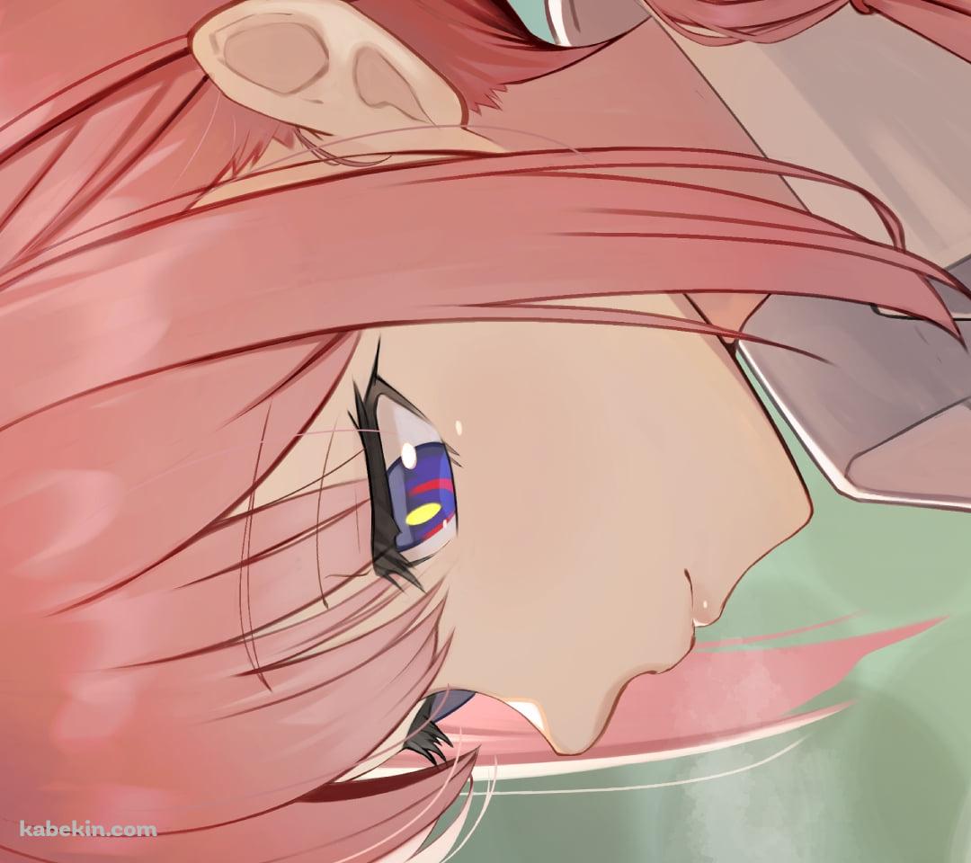 クリスマスツリーを模した緑のアイスを見つめる花譜 / バーチャルYouTuber / VtuberのAndroidの壁紙(1080px x 960px) スマホ用