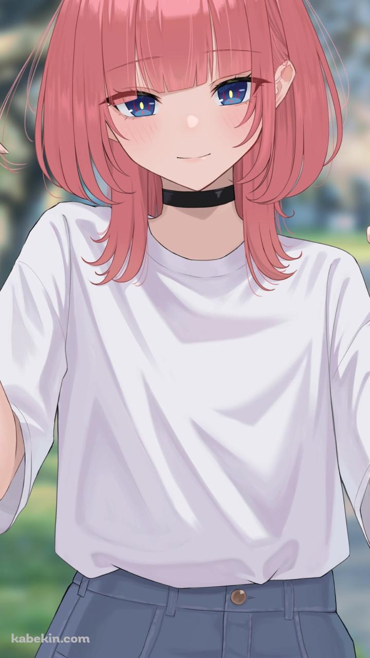白Tを着た花譜 / バーチャルYouTuber / VtuberのAndroidの壁紙(720px x 1280px) スマホ用