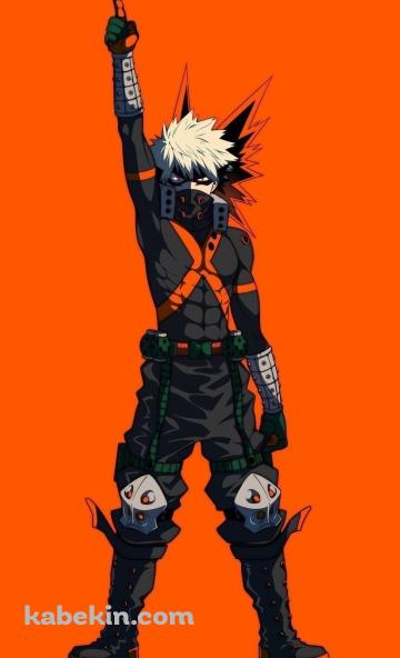 右手の人差し指で天を指す爆豪勝己 / 僕のヒーローアカデミアのAndroidの壁紙(360px x 592px) スマホ用