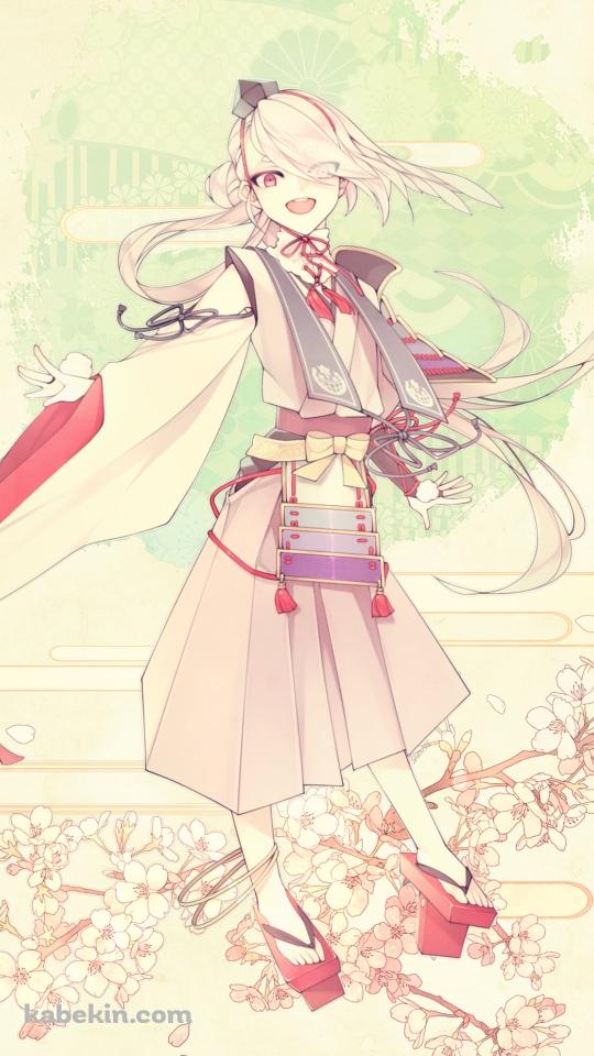 桜の花と今剣 / 刀剣乱舞のAndroidの壁紙(540px x 960px) スマホ用