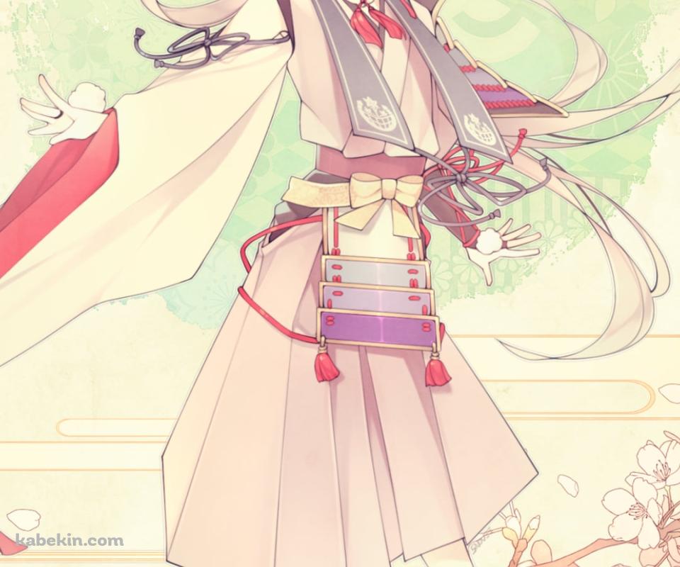 桜の花と今剣 / 刀剣乱舞のAndroidの壁紙(960px x 800px) スマホ用