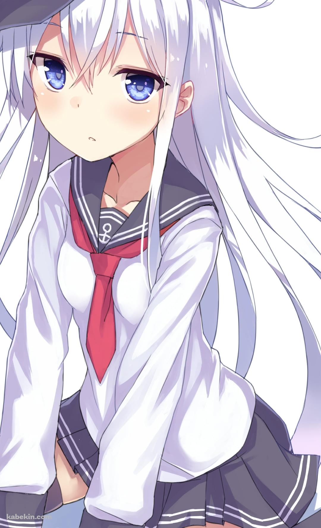 地べたに座る可愛い響 / 艦隊これくしょんのAndroidの壁紙(1080px x 1776px) スマホ用