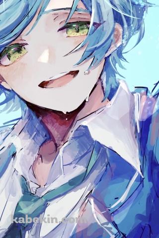 青髪の深海奏汰(しんかいかなた) / あんさんぶるスターズ!のAndroidの壁紙(320px x 480px) スマホ用