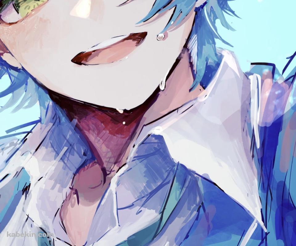 青髪の深海奏汰(しんかいかなた) / あんさんぶるスターズ!のAndroidの壁紙(960px x 800px) スマホ用