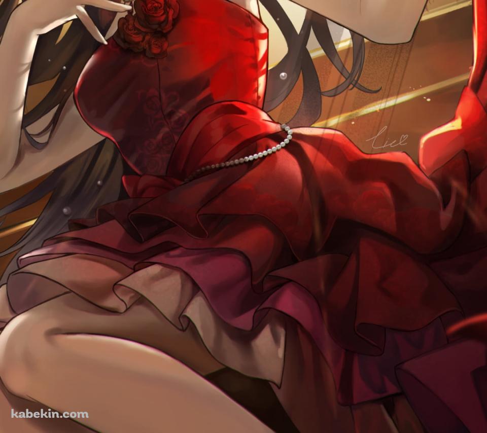 赤いドレスを着た可愛い白石杏 / プロセカ / プロジェクトセカイのAndroidの壁紙(960px x 854px) スマホ用