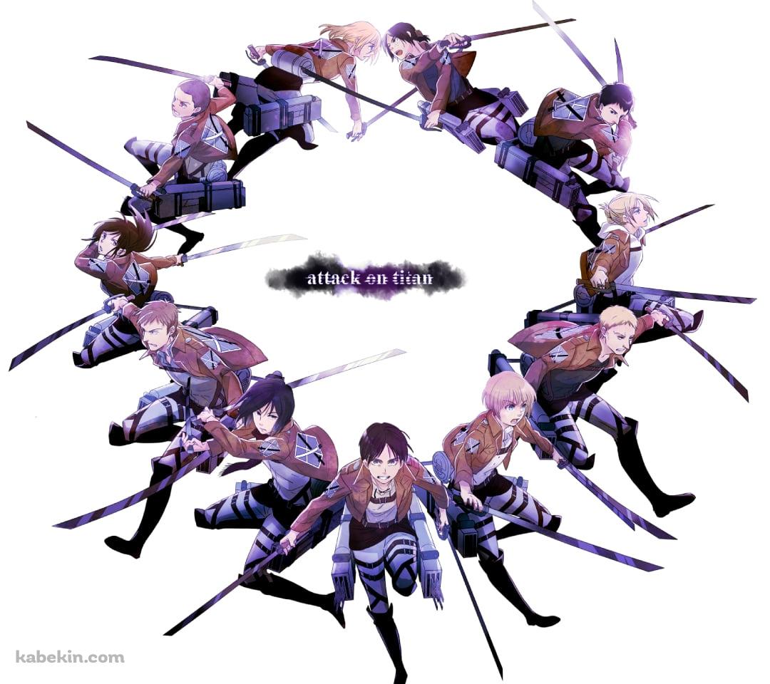 ミカサ・アッカーマン、エレン・イェーガー、アニ・レオンハート、クリスタ・レンズ、アルミン・アルレルト、サシャ・ブラウス、ベルトルト・フーバー、ユミル、ライナー・ブラウン、ジャン・キルシュタイン、コニー・スプリンガー / 進撃の巨人のAndroidの壁紙(1080px x 960px) スマホ用