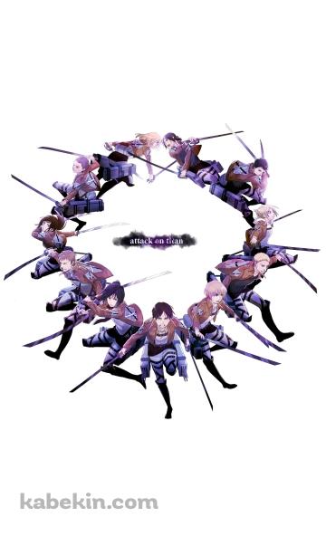 ミカサ・アッカーマン、エレン・イェーガー、アニ・レオンハート、クリスタ・レンズ、アルミン・アルレルト、サシャ・ブラウス、ベルトルト・フーバー、ユミル、ライナー・ブラウン、ジャン・キルシュタイン、コニー・スプリンガー / 進撃の巨人のAndroidの壁紙(360px x 592px) スマホ用