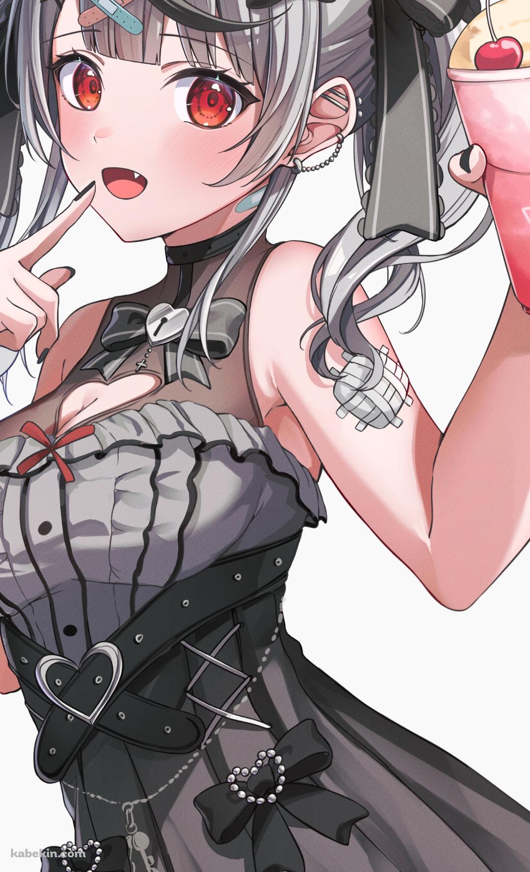 ピンクのアイスフロートを持つ沙花叉クロヱ / ホロライブ / バーチャルYouTuber / VtuberのAndroidの壁紙(1080px x 1776px) スマホ用