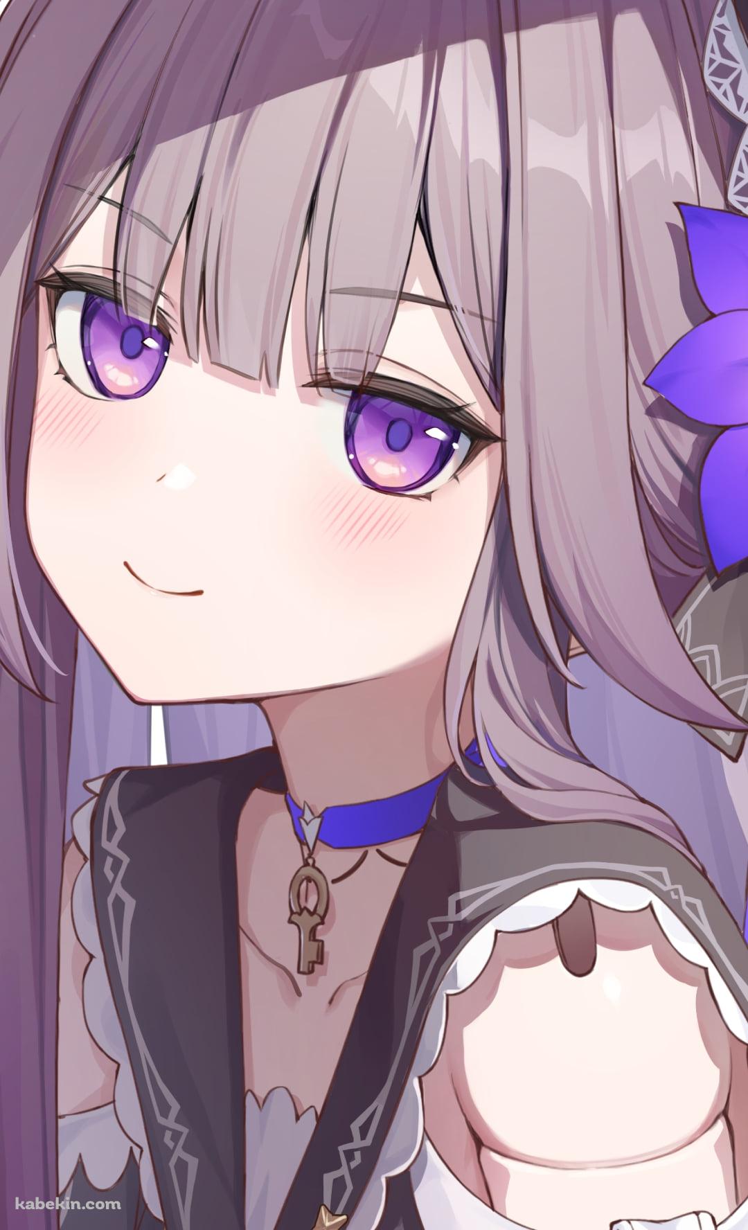 紫の花飾りを頭につけた可愛いヘルタ / 崩壊:スターレイルのAndroidの壁紙(1080px x 1776px) スマホ用